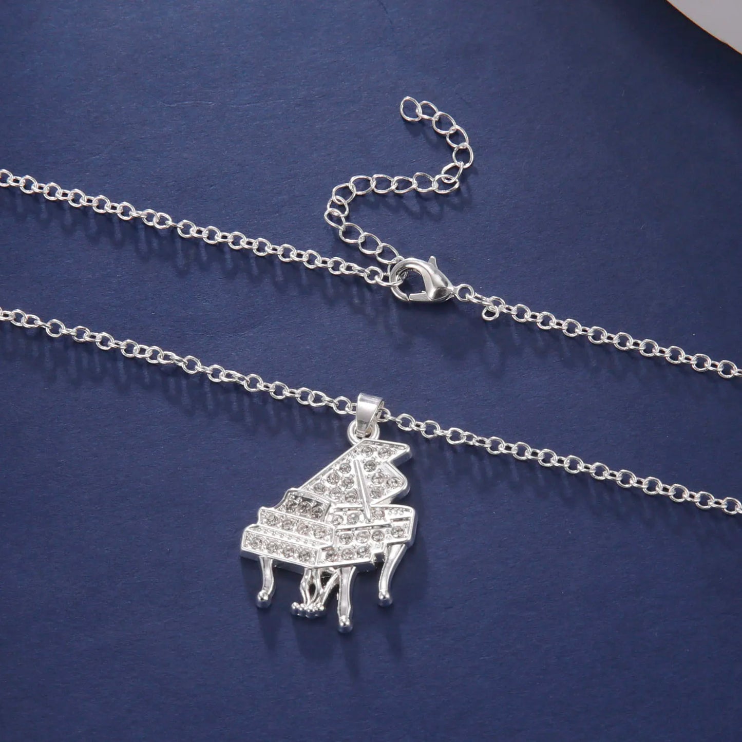 Grand Piano Necklace With Crystal Zircon