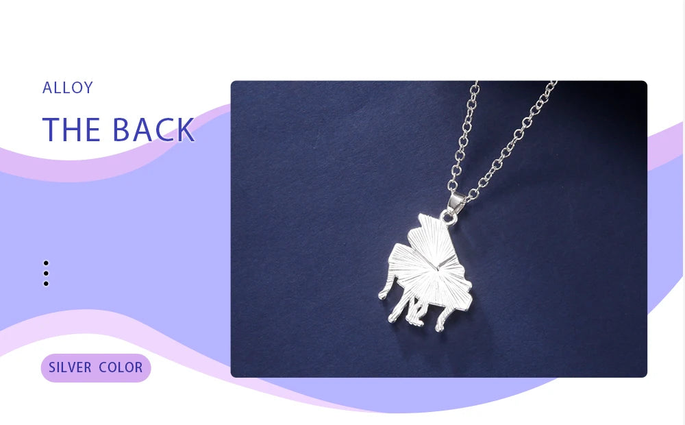 Grand Piano Necklace With Crystal Zircon