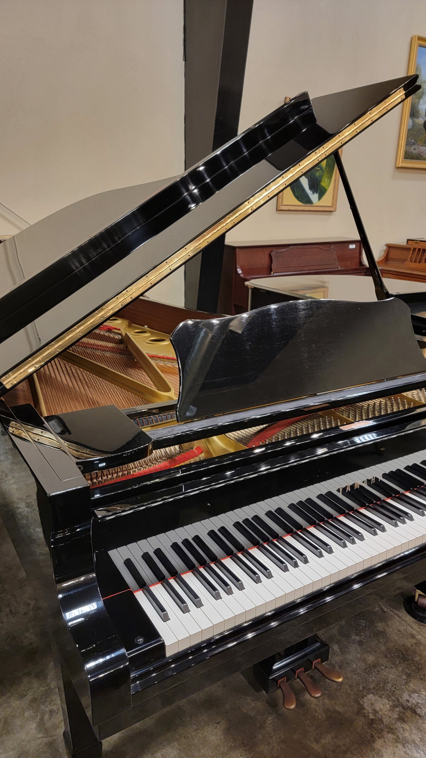 YAMAHA | 1989 | C7 | 7'6" SEMI-CONCERT GRAND | HIGH POLISH EBONY | $27,500