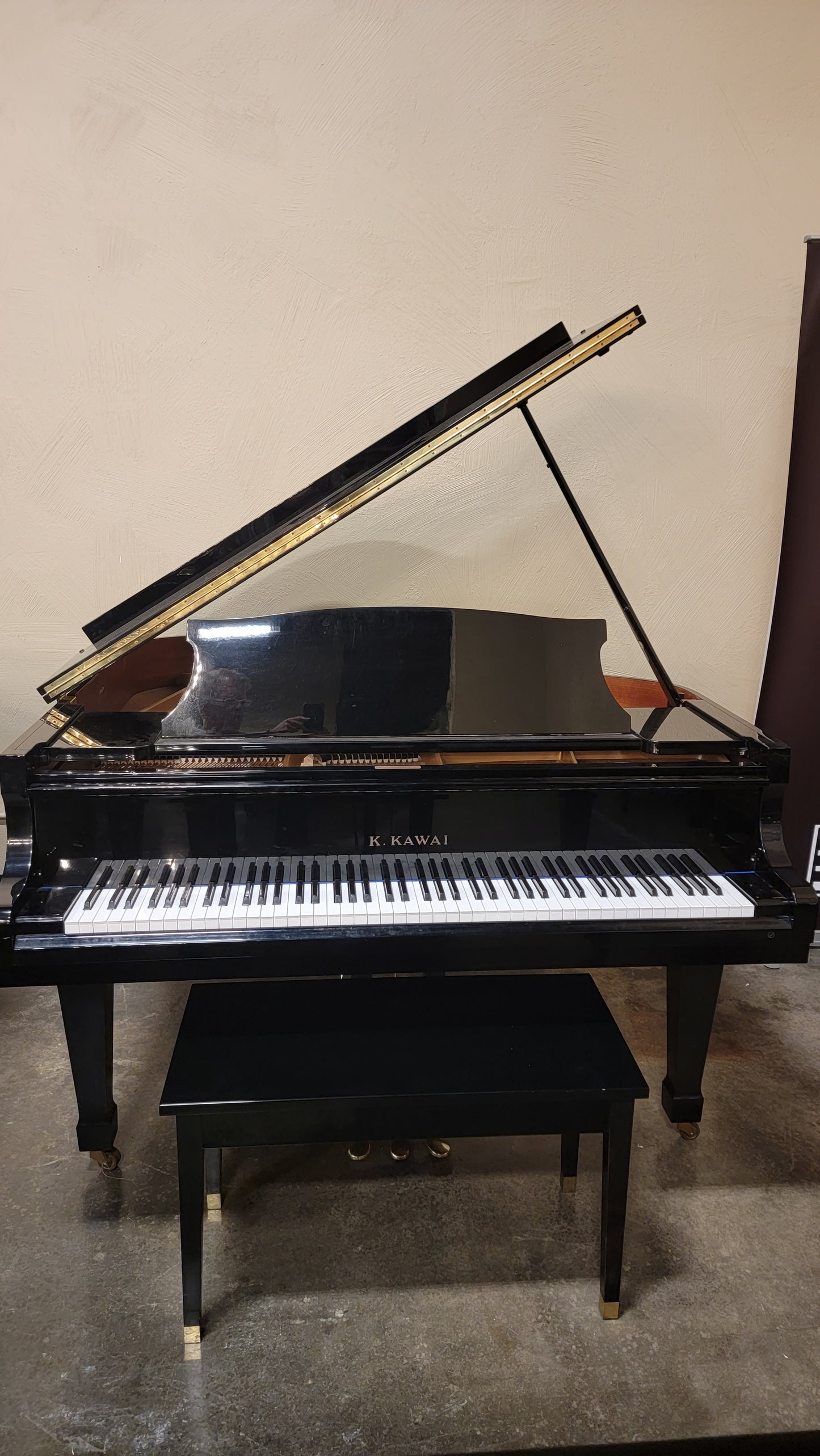 KAWAI | 1987 | KG-1D | 5'1" BABY GRAND | HIGH POLISH EBONY | $6,490