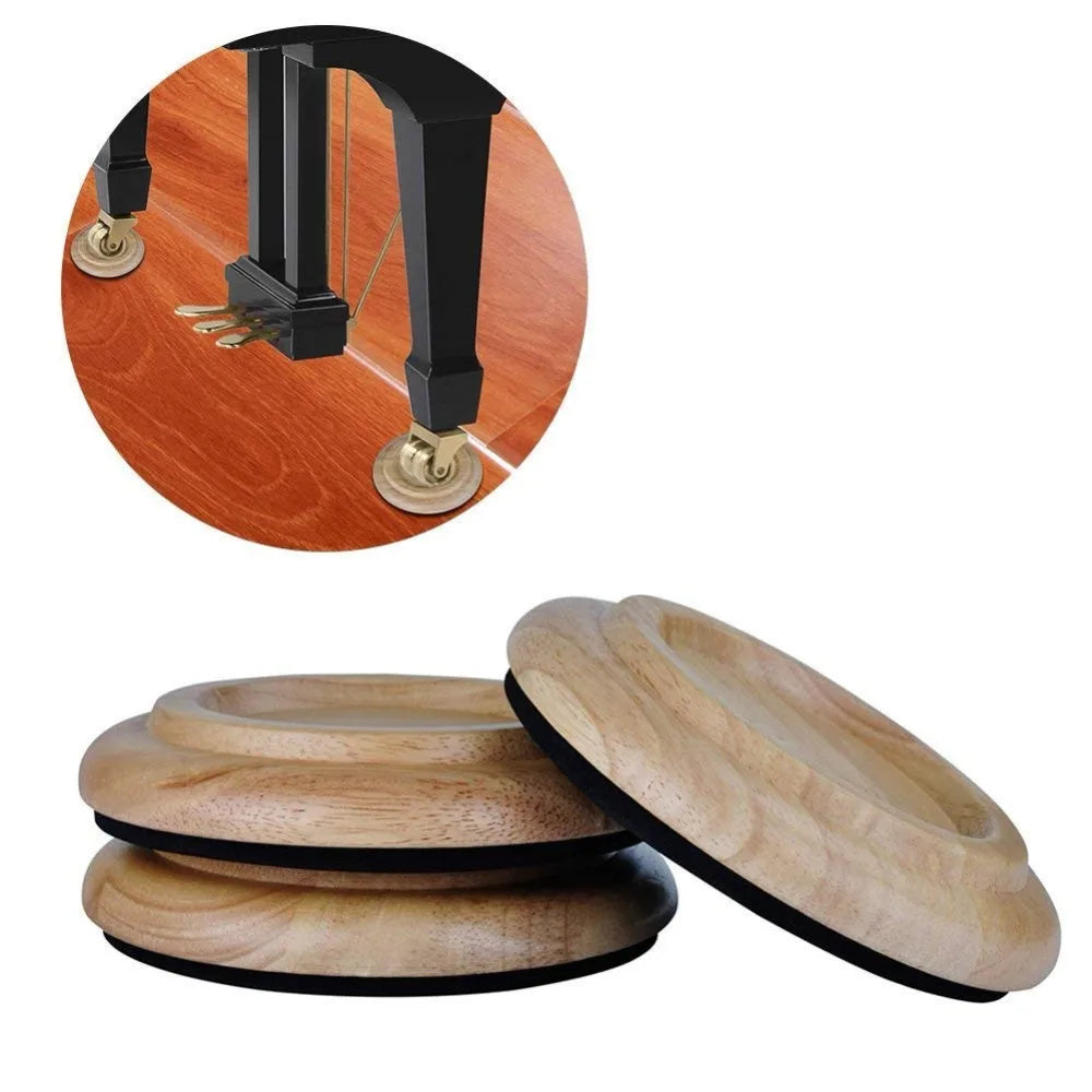 Solid Wood Grand Piano Caster Cups