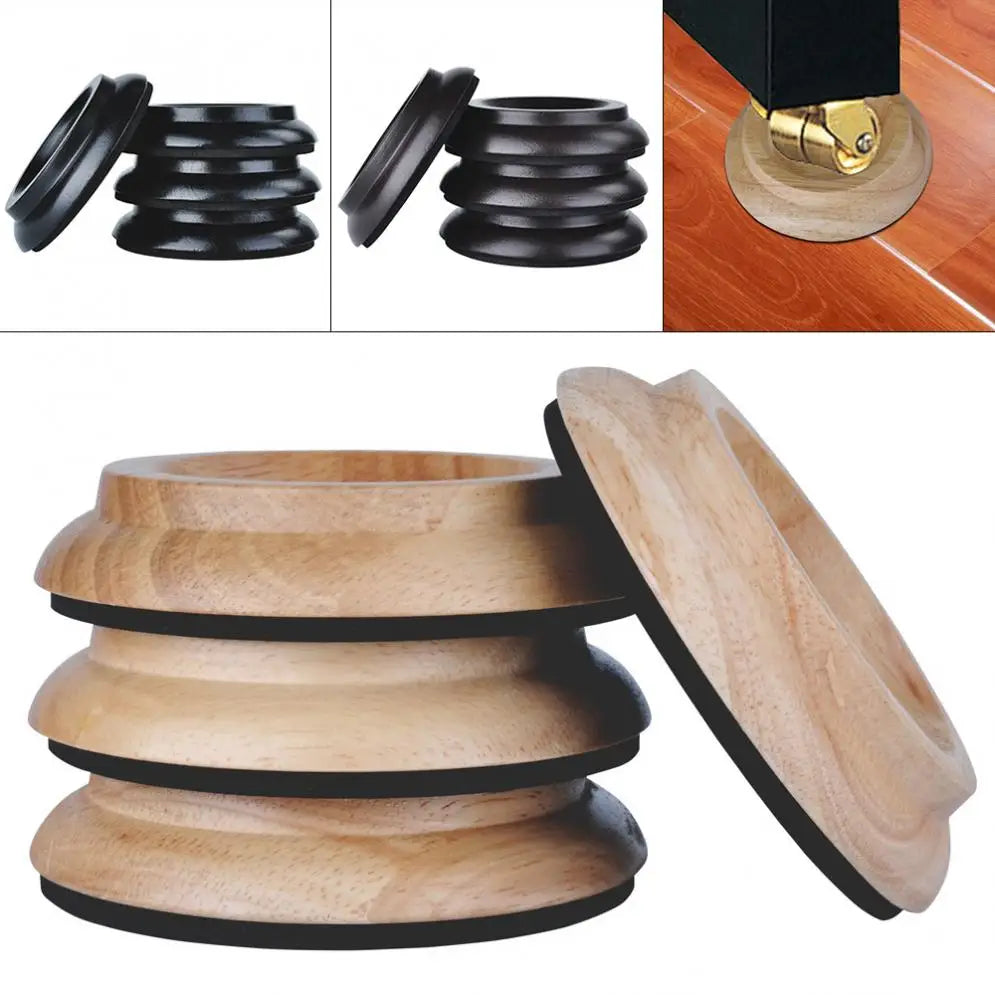 Solid Wood Upright Piano Caster Cups