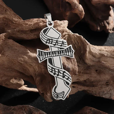 Piano Cross Pendant