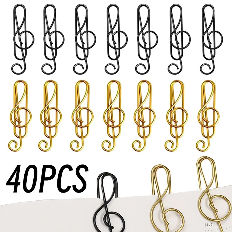 20/40Pcs Creative Music Note Paper Clip