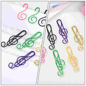 75 Pcs Music Note Paper Clip Metal Paperclips