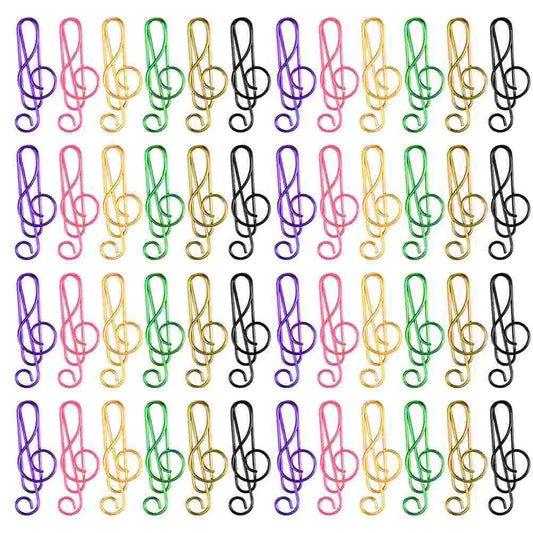 75 Pcs Music Note Paper Clip Metal Paperclips