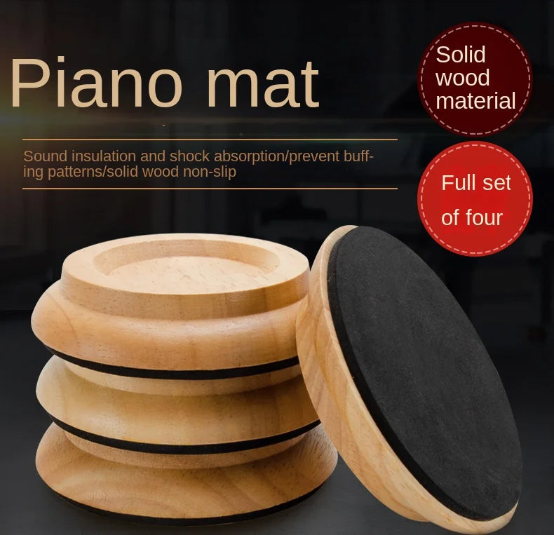 Upright Piano Solid Wood Caster Cups