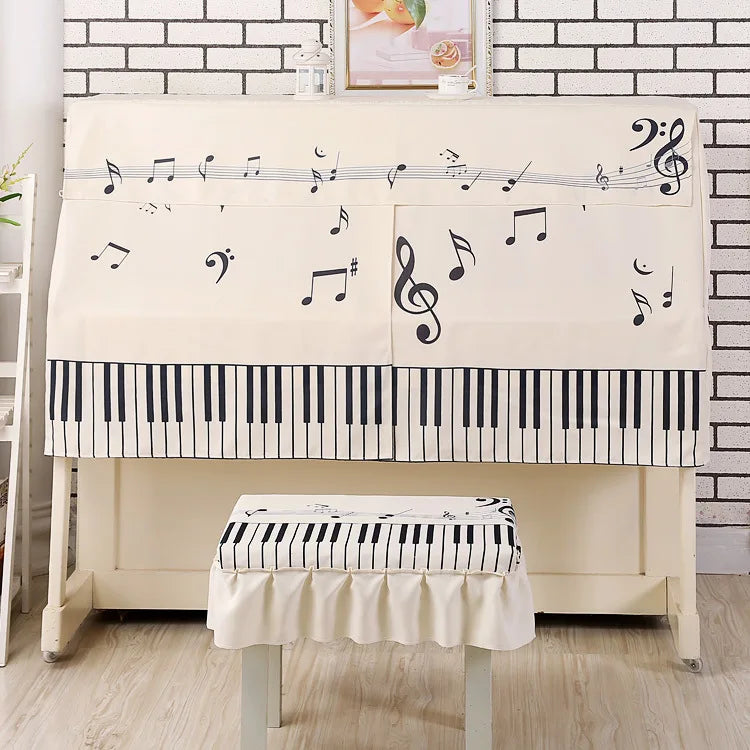 Cartoon Animation Piano and Bench Cover