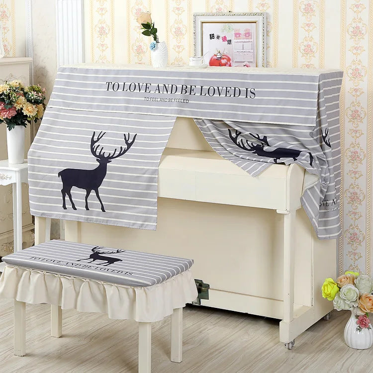 Cartoon Animation Piano and Bench Cover