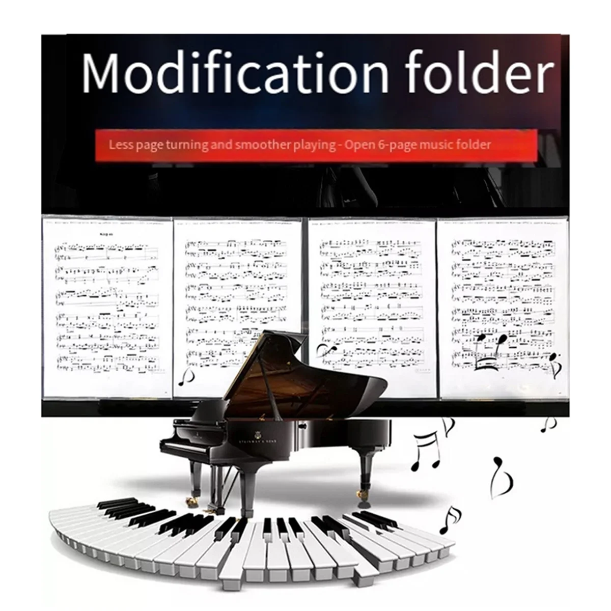 3 PCS 6 Page Sheet Music Folder