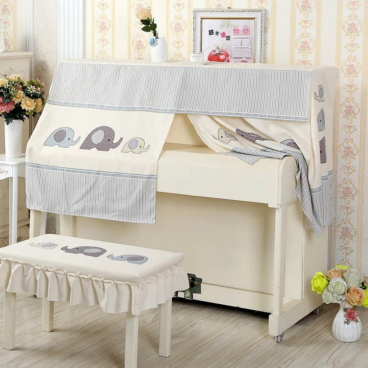 Cartoon Animation Piano and Bench Cover