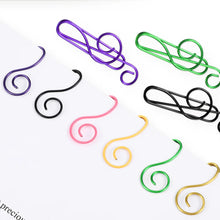 Load image into Gallery viewer, 75 Pcs Music Note Paper Clip Metal Paperclips