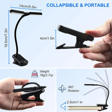 Load image into Gallery viewer, LED Clip On,USB Rechargeable Book Light