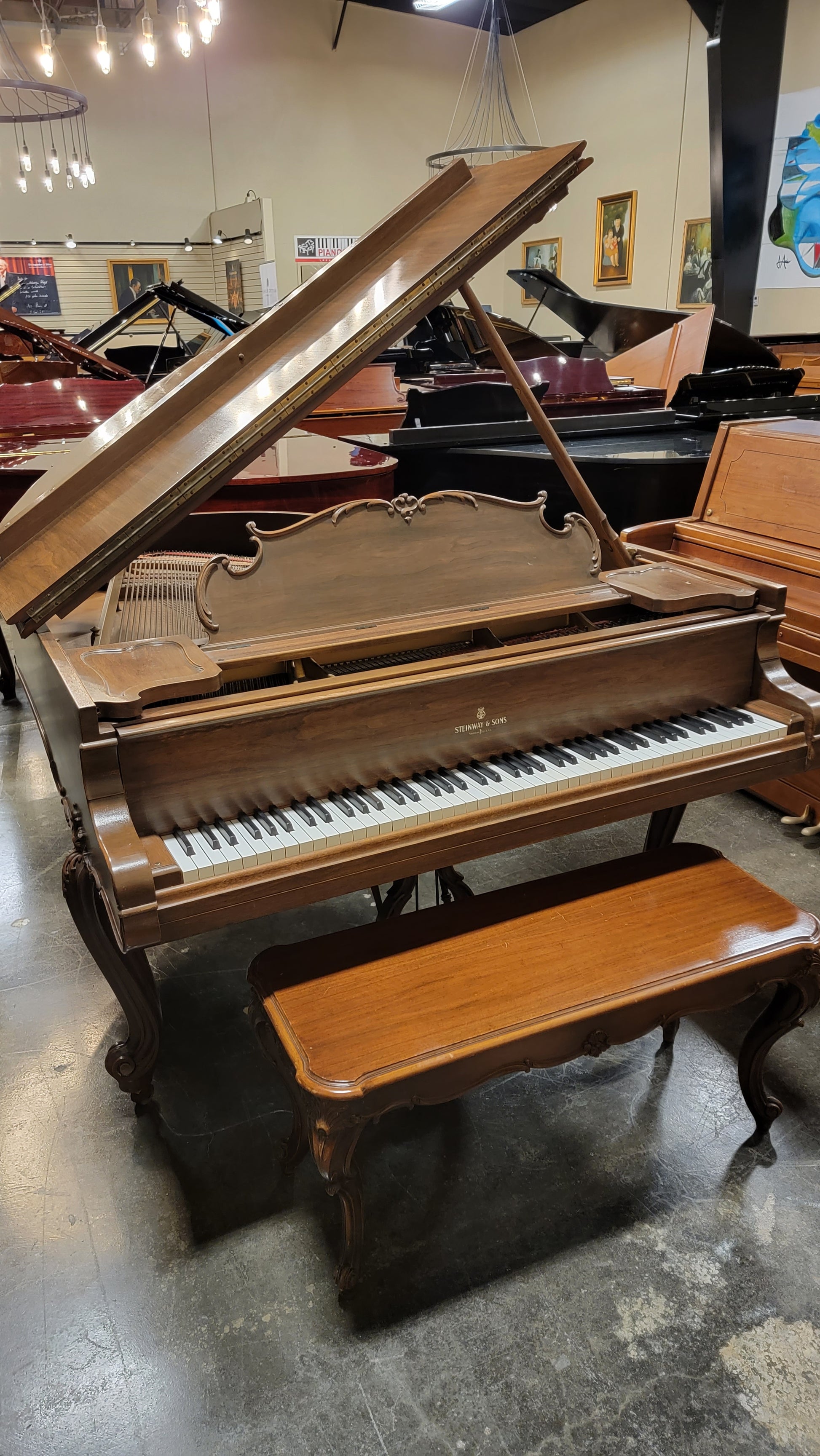 Used Steinway fancy case, Louis XV walnut 